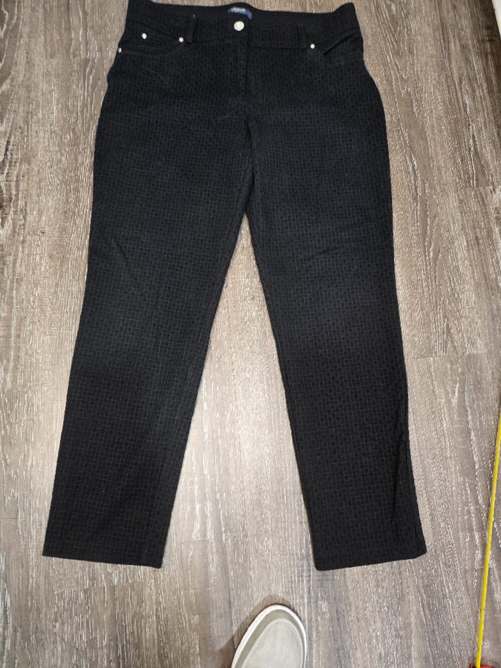 2 pairs of Black Stretch Pants, Size 14, Verve Blues, Like New